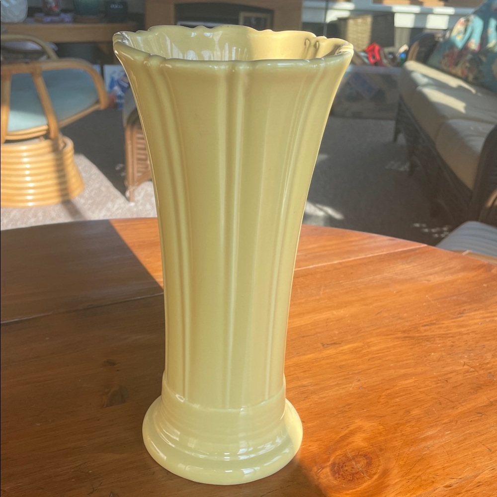 Fiesta Sunny Yellow Fluted Vase